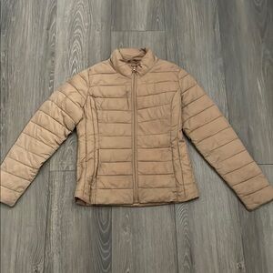 Women's Tan Quilted Jacket